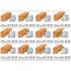 Cutite profilate h=40 mm pentru cap de frezare universal