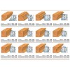 Cutite profilate h=40 mm pentru cap de frezare universal