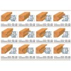 Cutite profilate h=40 mm pentru cap de frezare universal