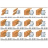 Cutite profilate h=50 mm pentru cap de frezare universal	